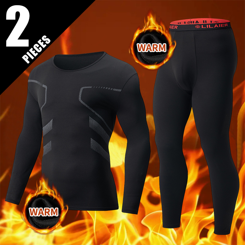 Cycling Gear Winter - 1/2-częściowy męski modny zestaw bielizny sportowej