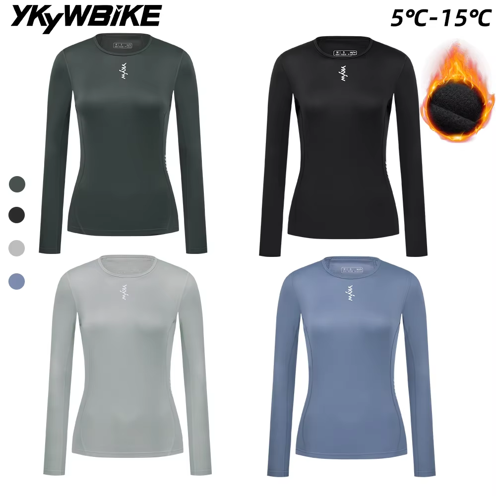 Cycling Gear Winter - YKYWBIKE Damska Koszulka Podkolarska Zimowa Jesienna