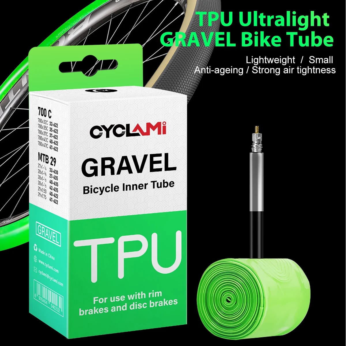 CYCLAMI Ultralekka dętka szoso – Gravel Bike Tires recenzja i cena